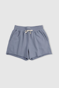 Folkstone blue French Terry Pima Cotton high waisted shorts for women